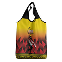 Uganda Basketball Custom Grocery Bag Come On Silverbacks African Pattern - Wonder Print Shop