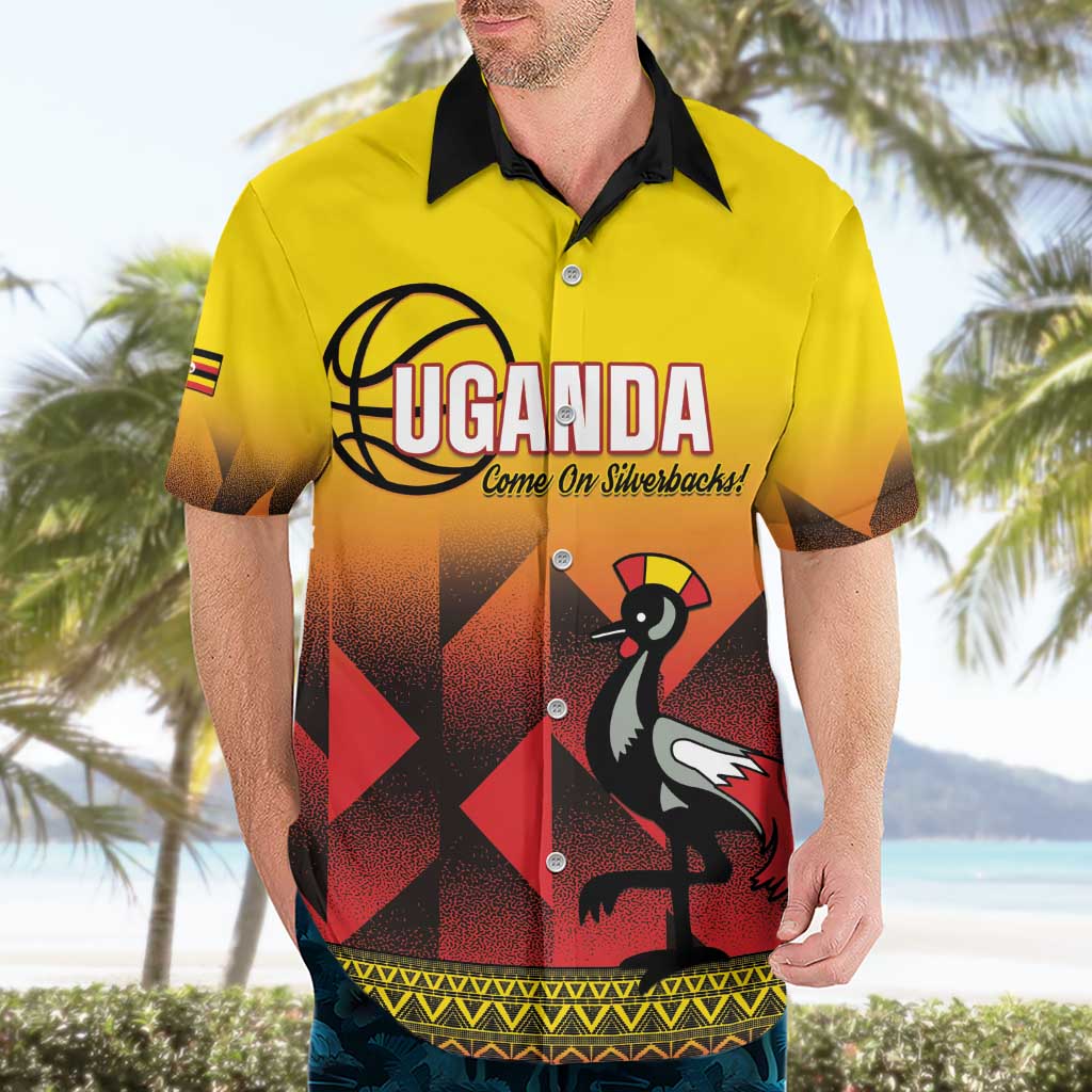Uganda Basketball Custom Hawaiian Shirt Come On Silverbacks African Pattern - Wonder Print Shop