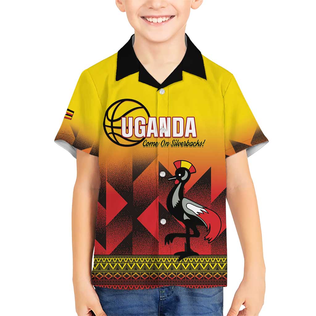 Uganda Basketball Custom Hawaiian Shirt Come On Silverbacks African Pattern - Wonder Print Shop