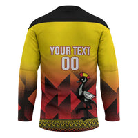 Uganda Basketball Custom Hockey Jersey Come On Silverbacks African Pattern - Wonder Print Shop