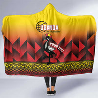 Uganda Basketball Custom Hooded Blanket Come On Silverbacks African Pattern - Wonder Print Shop