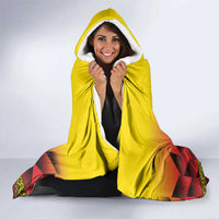 Uganda Basketball Custom Hooded Blanket Come On Silverbacks African Pattern - Wonder Print Shop