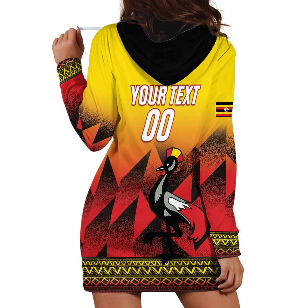Uganda Basketball Custom Hoodie Dress Come On Silverbacks African Pattern - Wonder Print Shop