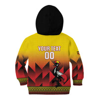 Uganda Basketball Custom Kid Hoodie Come On Silverbacks African Pattern - Wonder Print Shop