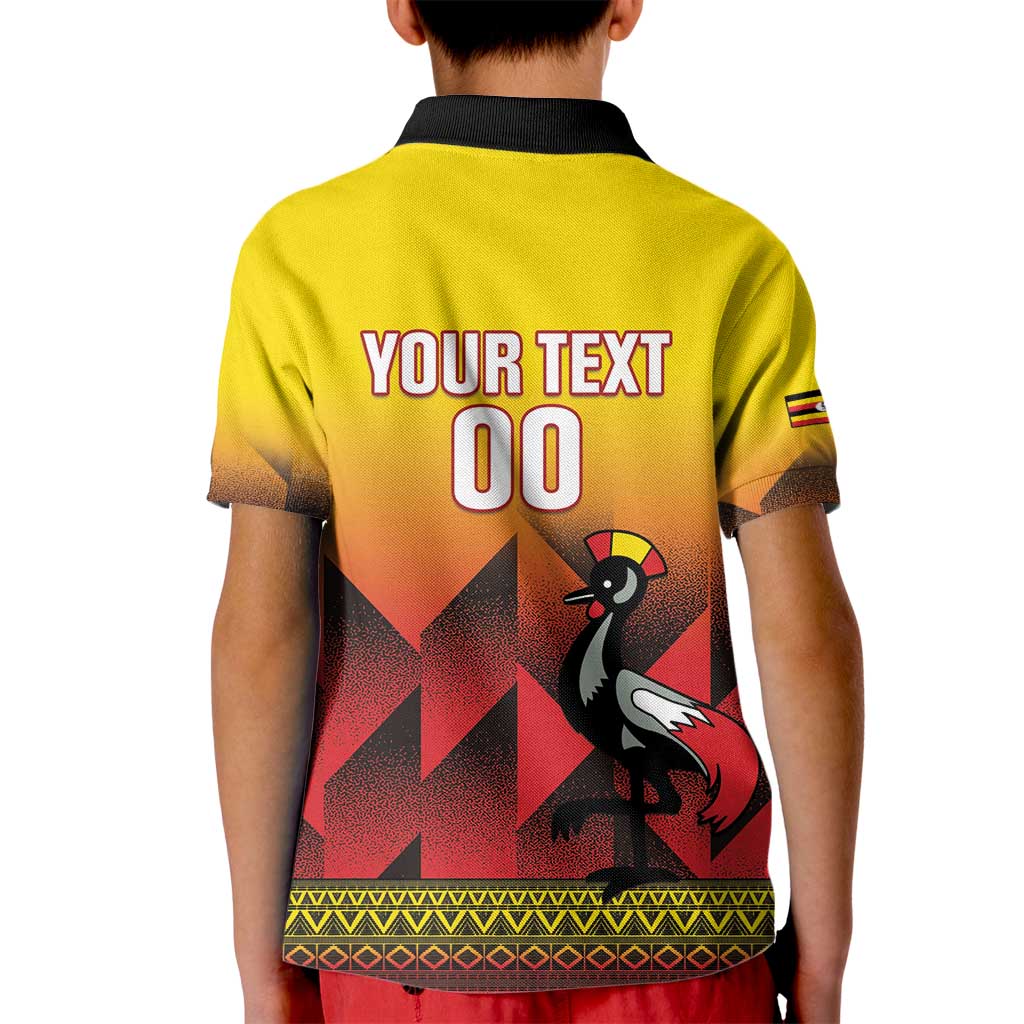 Uganda Basketball Custom Kid Polo Shirt Come On Silverbacks African Pattern - Wonder Print Shop
