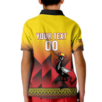 Uganda Basketball Custom Kid Polo Shirt Come On Silverbacks African Pattern - Wonder Print Shop