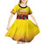 Uganda Basketball Custom Kid Short Sleeve Dress Come On Silverbacks African Pattern - Wonder Print Shop