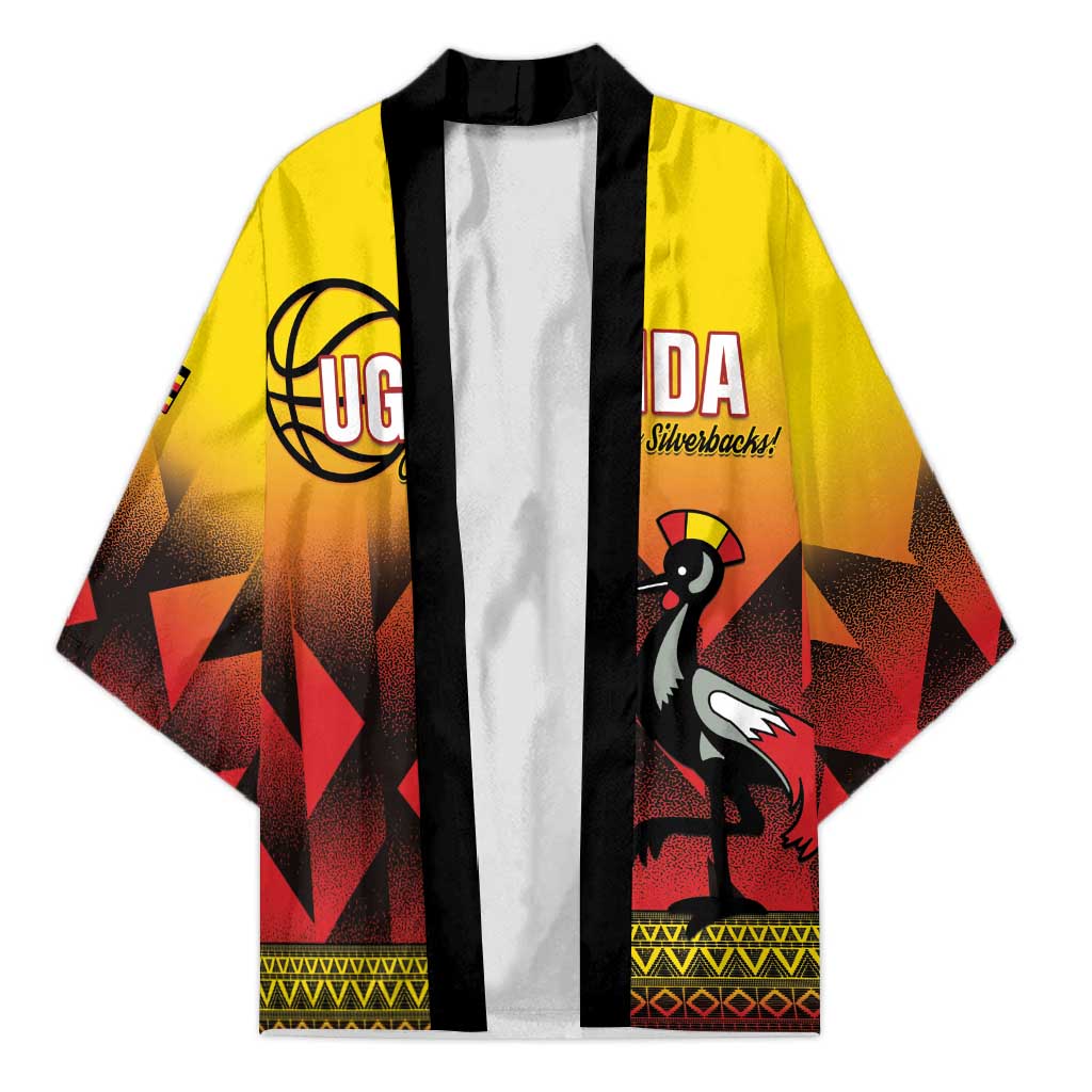 Uganda Basketball Custom Kimono Come On Silverbacks African Pattern - Wonder Print Shop