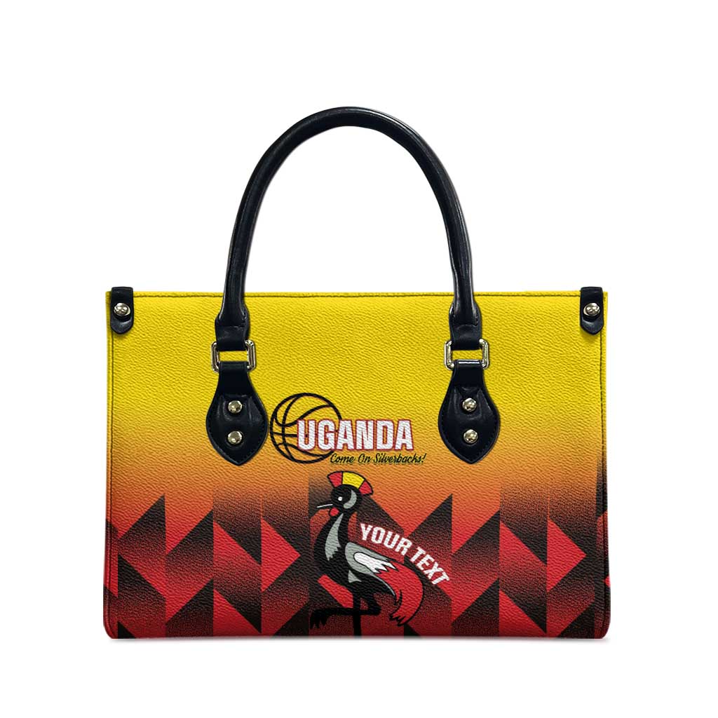 Uganda Basketball Custom Leather Bag Come On Silverbacks African Pattern - Wonder Print Shop