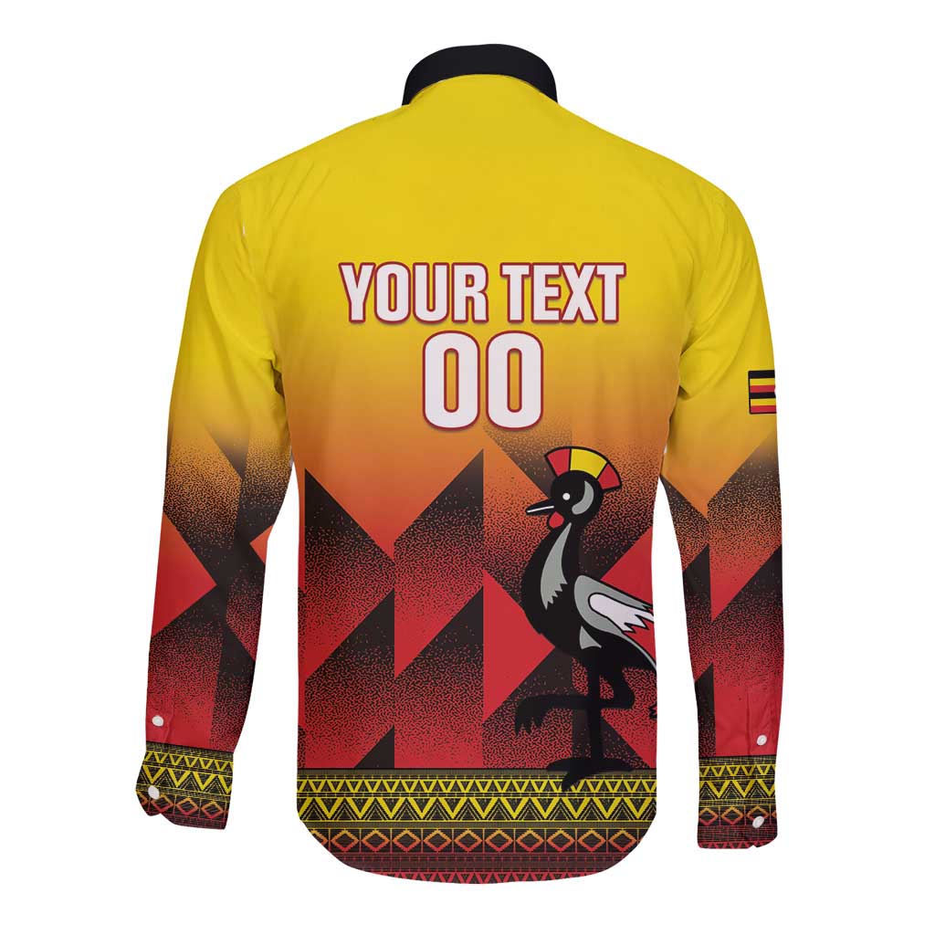 Uganda Basketball Custom Long Sleeve Button Shirt Come On Silverbacks African Pattern - Wonder Print Shop
