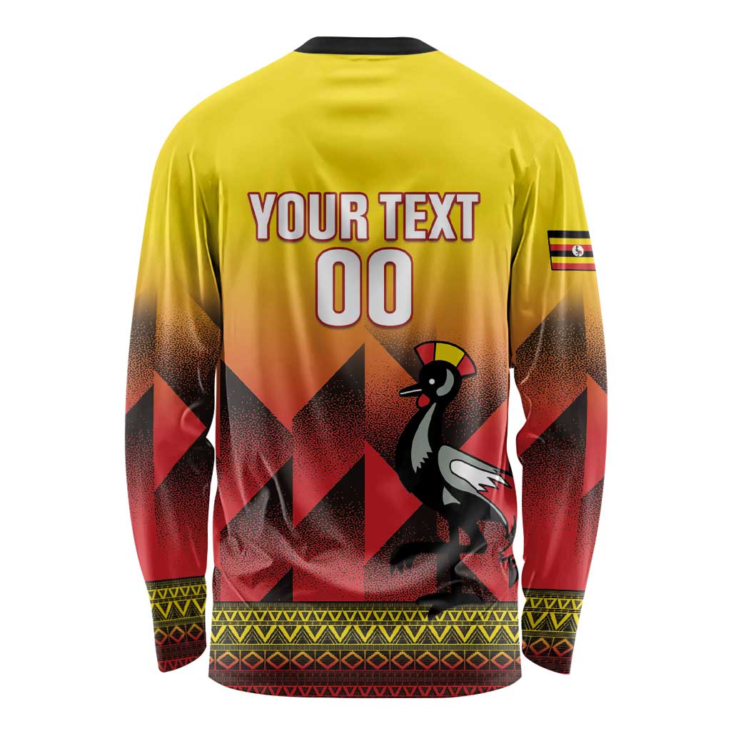 Uganda Basketball Custom Long Sleeve Shirt Come On Silverbacks African Pattern - Wonder Print Shop