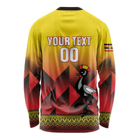 Uganda Basketball Custom Long Sleeve Shirt Come On Silverbacks African Pattern - Wonder Print Shop