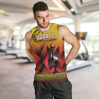 Uganda Basketball Custom Men Tank Top Come On Silverbacks African Pattern - Wonder Print Shop