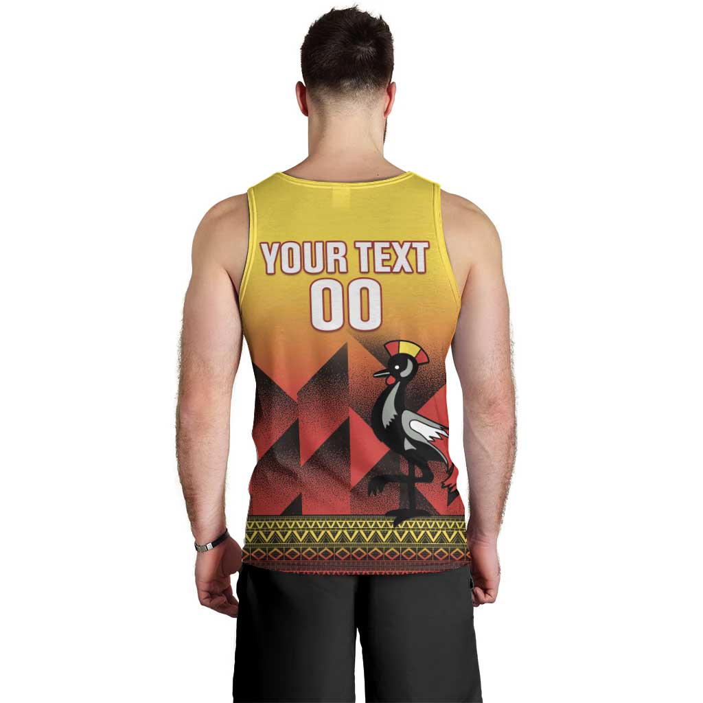 Uganda Basketball Custom Men Tank Top Come On Silverbacks African Pattern - Wonder Print Shop