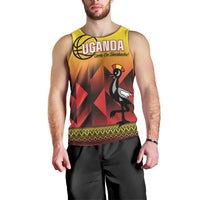 Uganda Basketball Custom Men Tank Top Come On Silverbacks African Pattern - Wonder Print Shop
