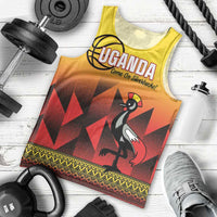 Uganda Basketball Custom Men Tank Top Come On Silverbacks African Pattern - Wonder Print Shop