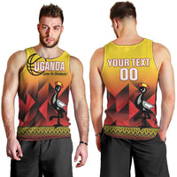 Uganda Basketball Custom Men Tank Top Come On Silverbacks African Pattern - Wonder Print Shop