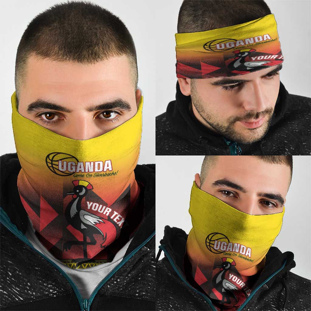 Uganda Basketball Custom Neck Gaiter Come On Silverbacks African Pattern - Wonder Print Shop