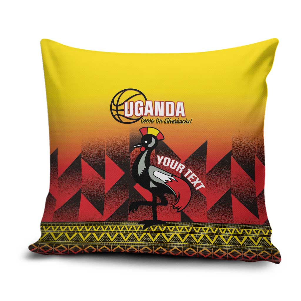 Uganda Basketball Custom Pillow Cover Come On Silverbacks African Pattern - Wonder Print Shop