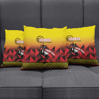 Uganda Basketball Custom Pillow Cover Come On Silverbacks African Pattern - Wonder Print Shop