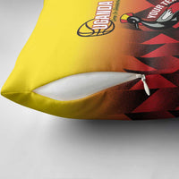 Uganda Basketball Custom Pillow Cover Come On Silverbacks African Pattern - Wonder Print Shop