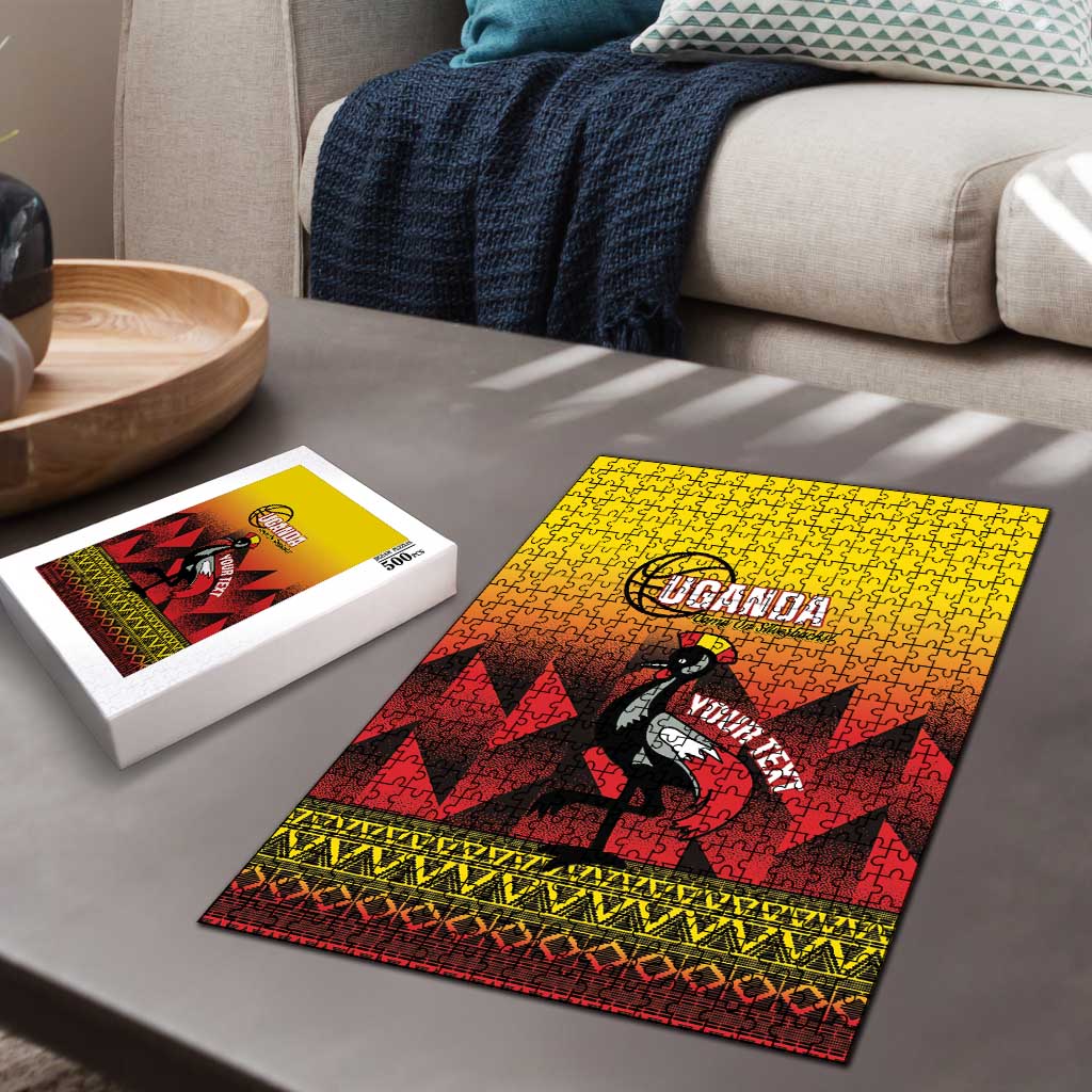 Uganda Basketball Custom Puzzle Come On Silverbacks African Pattern - Wonder Print Shop