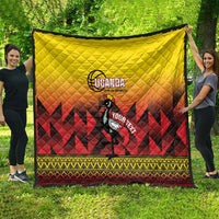Uganda Basketball Custom Quilt Come On Silverbacks African Pattern - Wonder Print Shop