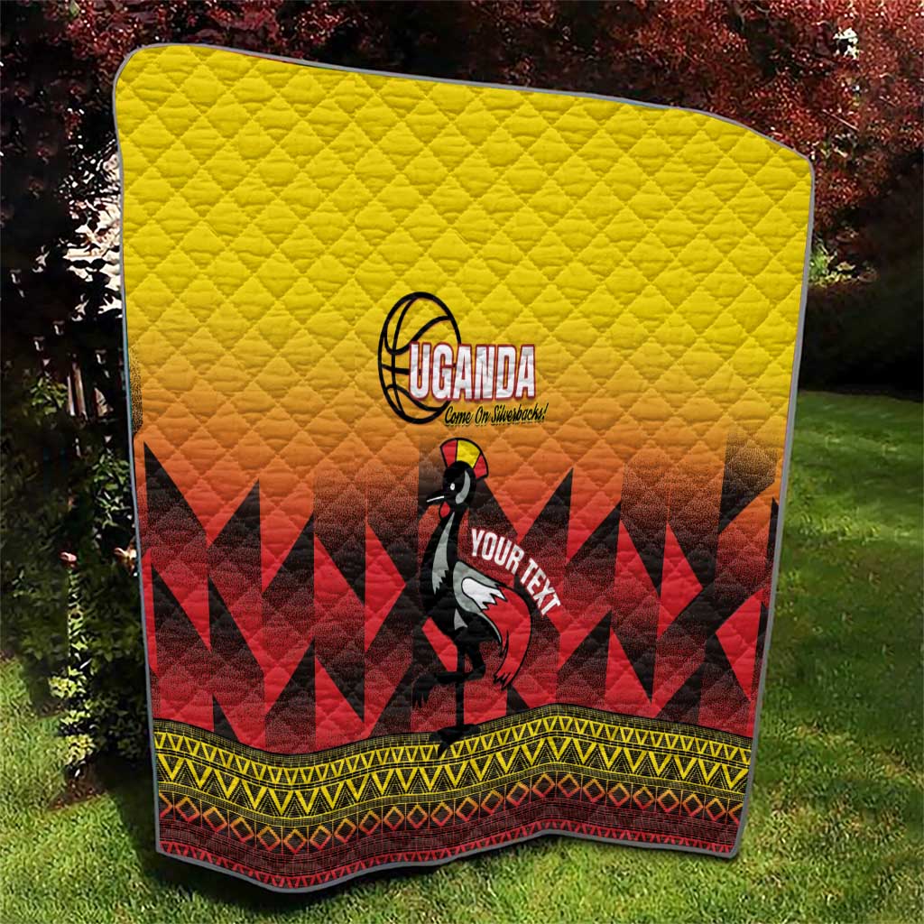 Uganda Basketball Custom Quilt Come On Silverbacks African Pattern - Wonder Print Shop