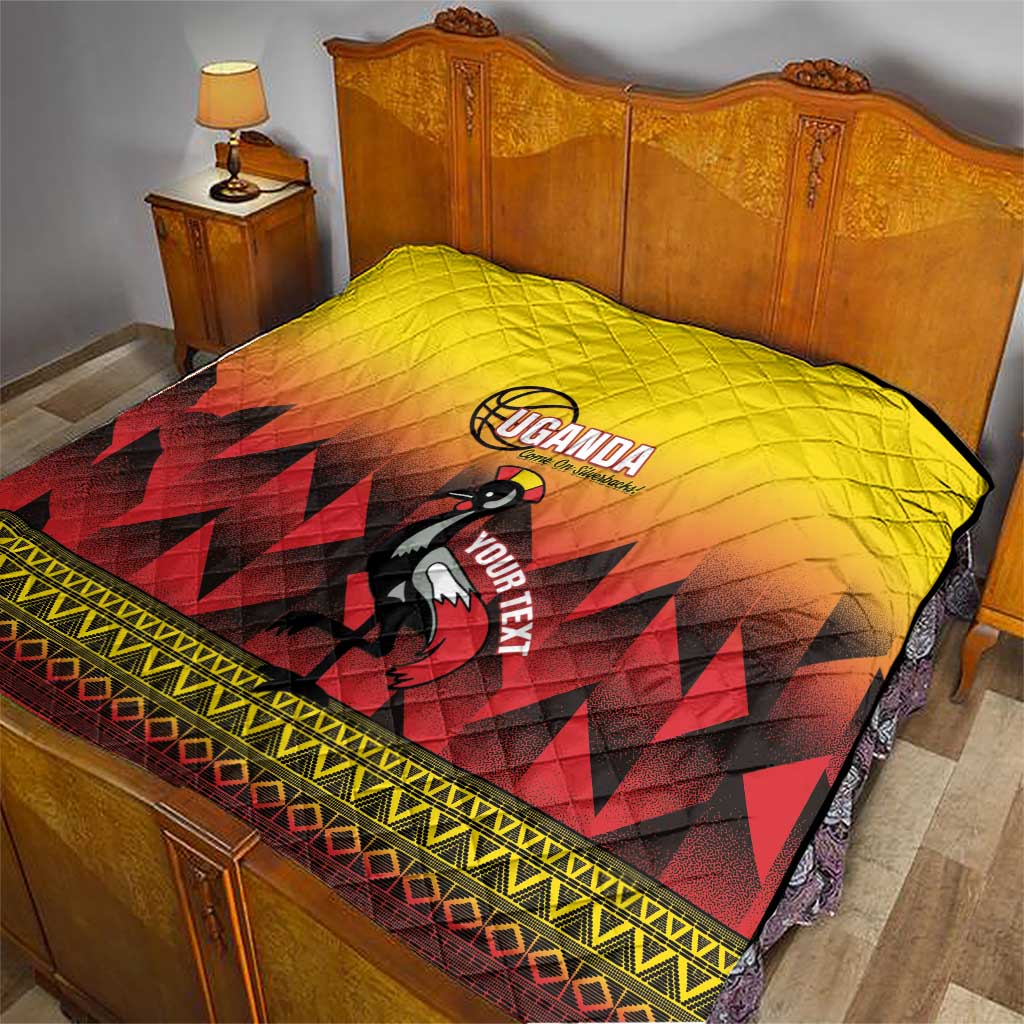 Uganda Basketball Custom Quilt Come On Silverbacks African Pattern - Wonder Print Shop