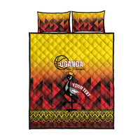 Uganda Basketball Custom Quilt Bed Set Come On Silverbacks African Pattern - Wonder Print Shop
