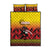 Uganda Basketball Custom Quilt Bed Set Come On Silverbacks African Pattern - Wonder Print Shop