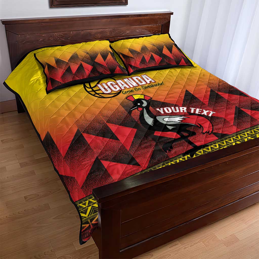Uganda Basketball Custom Quilt Bed Set Come On Silverbacks African Pattern - Wonder Print Shop
