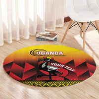 Uganda Basketball Custom Round Carpet Come On Silverbacks African Pattern - Wonder Print Shop