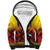 Uganda Basketball Custom Sherpa Hoodie Come On Silverbacks African Pattern - Wonder Print Shop