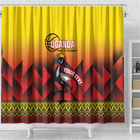 Uganda Basketball Custom Shower Curtain Come On Silverbacks African Pattern - Wonder Print Shop