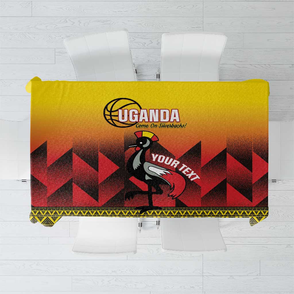 Uganda Basketball Custom Tablecloth Come On Silverbacks African Pattern - Wonder Print Shop