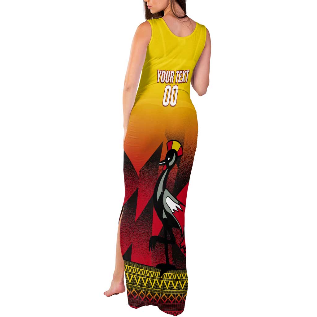 Uganda Basketball Custom Tank Maxi Dress Come On Silverbacks African Pattern - Wonder Print Shop
