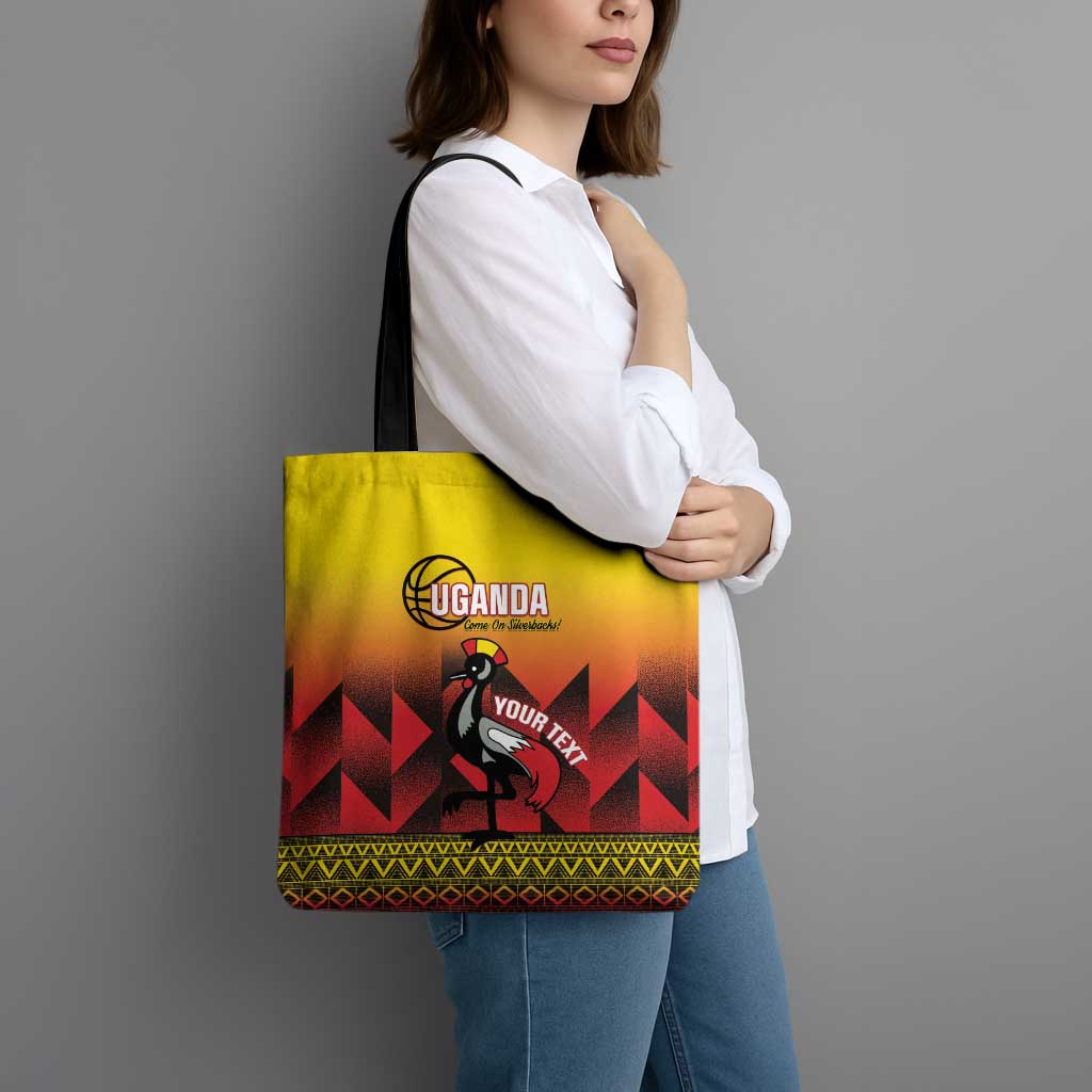 Uganda Basketball Custom Tote Bag Come On Silverbacks African Pattern - Wonder Print Shop