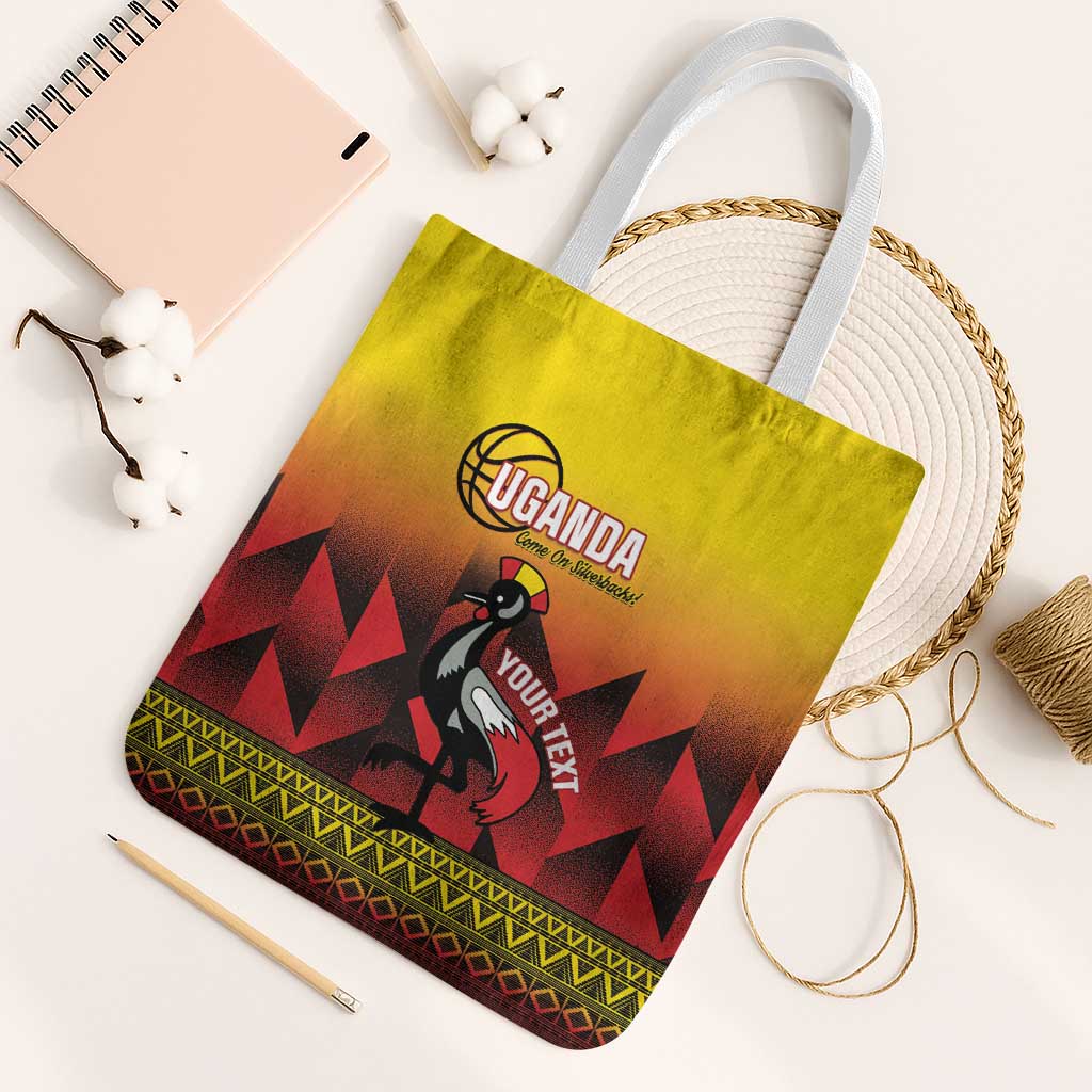Uganda Basketball Custom Tote Bag Come On Silverbacks African Pattern - Wonder Print Shop