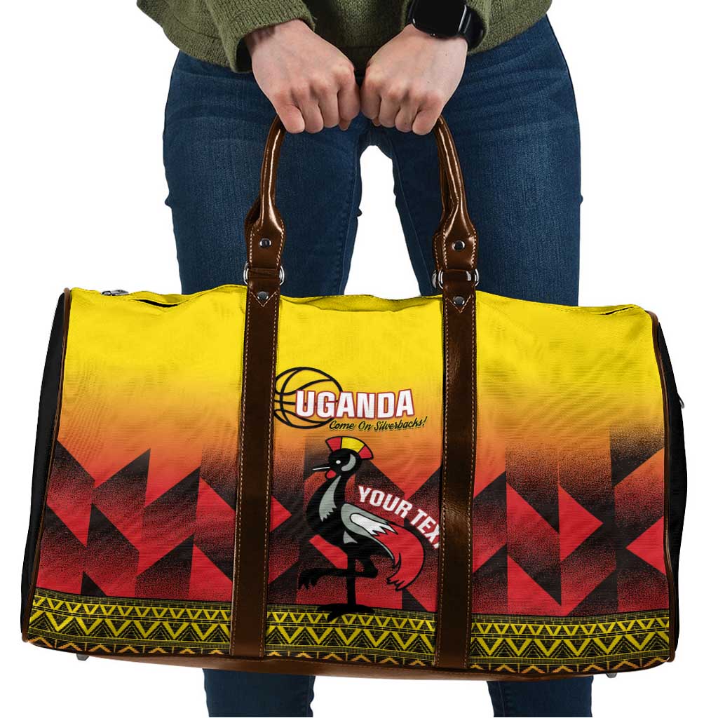 Uganda Basketball Custom Travel Bag Come On Silverbacks African Pattern - Wonder Print Shop