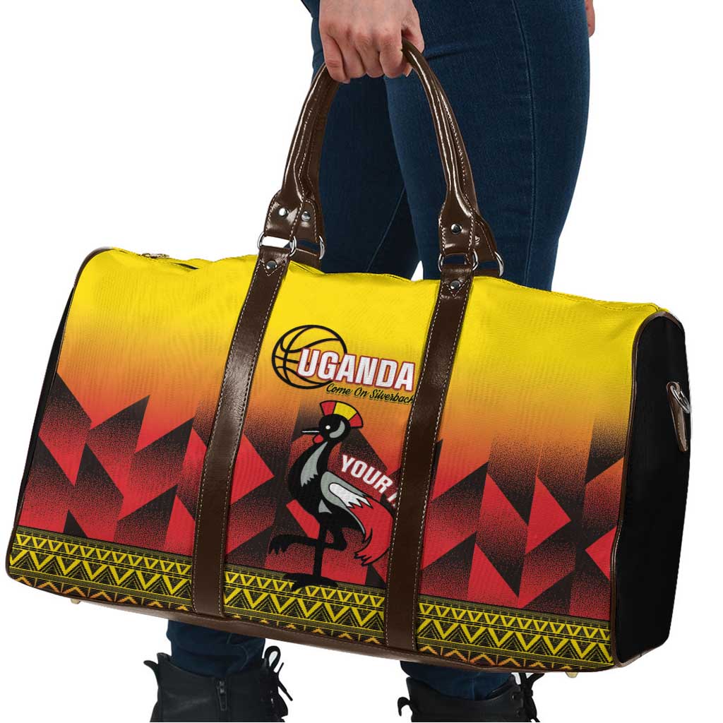 Uganda Basketball Custom Travel Bag Come On Silverbacks African Pattern - Wonder Print Shop