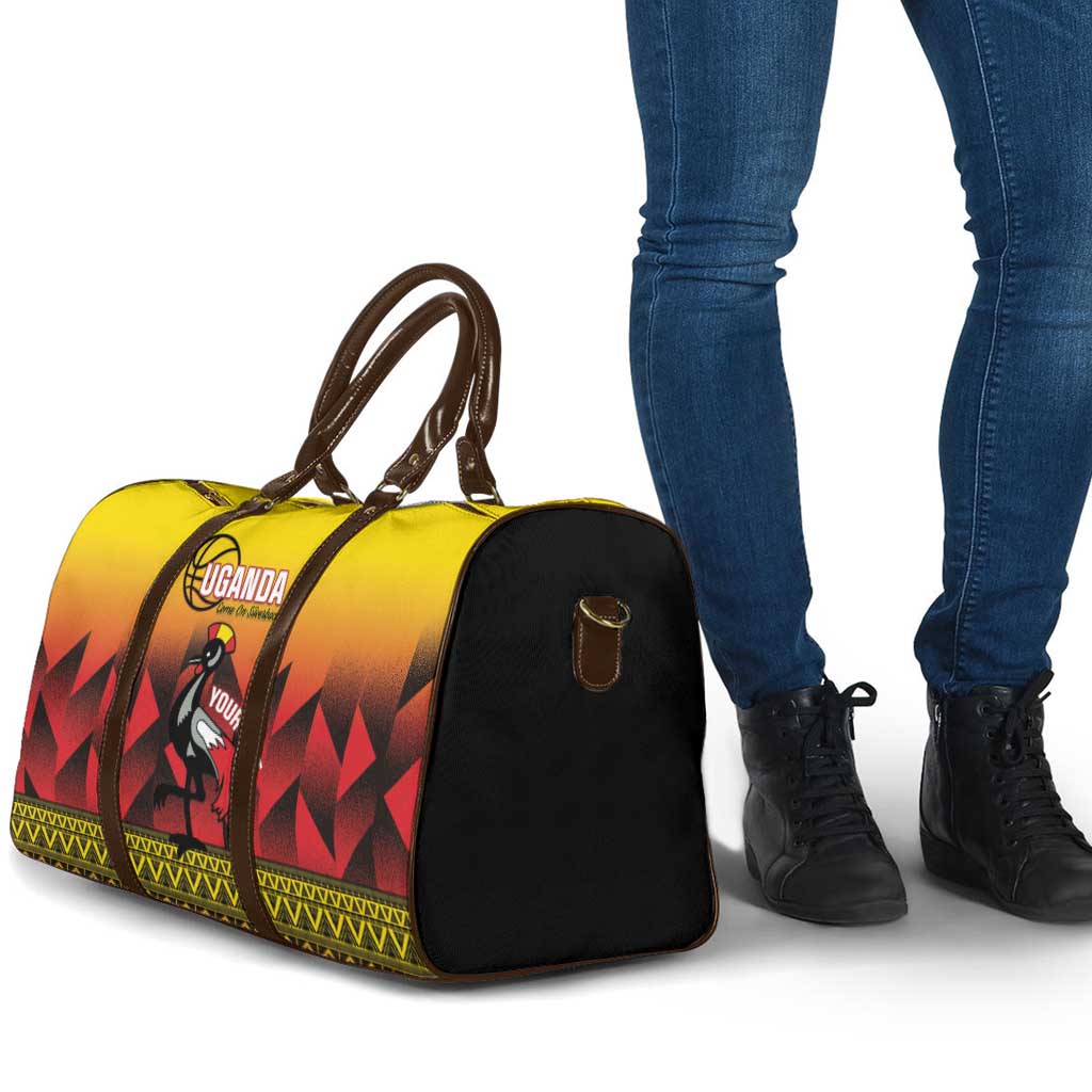 Uganda Basketball Custom Travel Bag Come On Silverbacks African Pattern - Wonder Print Shop