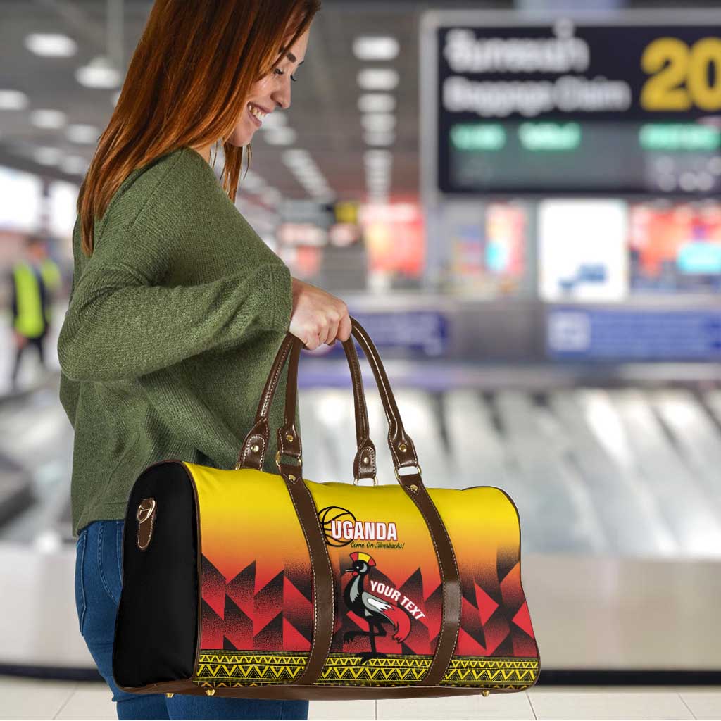 Uganda Basketball Custom Travel Bag Come On Silverbacks African Pattern - Wonder Print Shop