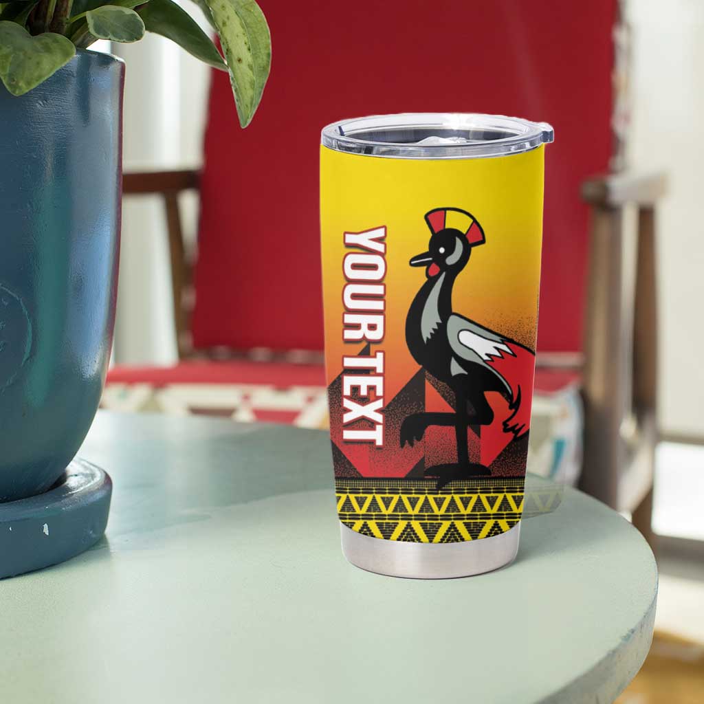 Uganda Basketball Custom Tumbler Cup Come On Silverbacks African Pattern - Wonder Print Shop