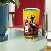 Uganda Basketball Custom Tumbler Cup Come On Silverbacks African Pattern - Wonder Print Shop