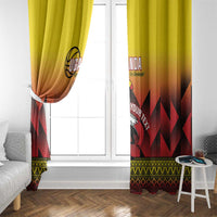 Uganda Basketball Custom Window Curtain Come On Silverbacks African Pattern - Wonder Print Shop