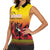 Uganda Basketball Custom Women Sleeveless Polo Shirt Come On Silverbacks African Pattern - Wonder Print Shop
