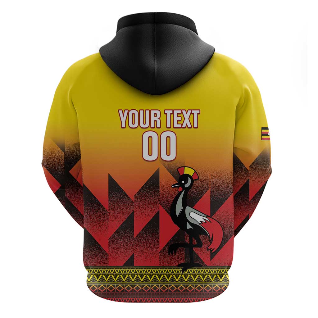 Uganda Basketball Custom Zip Hoodie Come On Silverbacks African Pattern - Wonder Print Shop