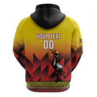 Uganda Basketball Custom Zip Hoodie Come On Silverbacks African Pattern - Wonder Print Shop