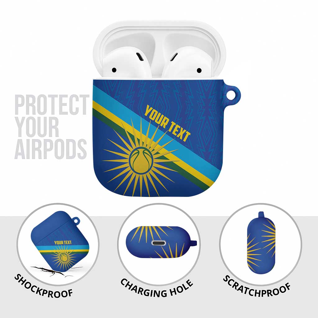 Rwanda Basketball Custom AirPods Case Go Champions Imigongo Folk Pattern - Wonder Print Shop